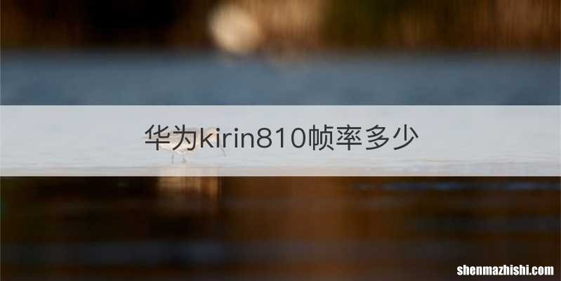 华为kirin810帧率多少