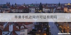 苹果手机进网许可证有用吗