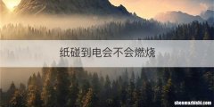 纸碰到电会不会燃烧