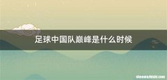 足球中国队巅峰是什么时候