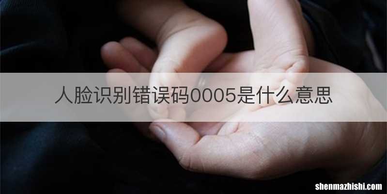 人脸识别错误码0005是什么意思