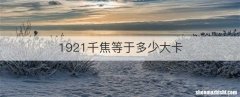 1921千焦等于多少大卡
