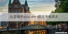 比亚迪宋plus dm i原地发电成本