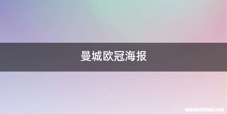 曼城欧冠海报