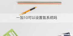 一加10可以设置氢系统吗