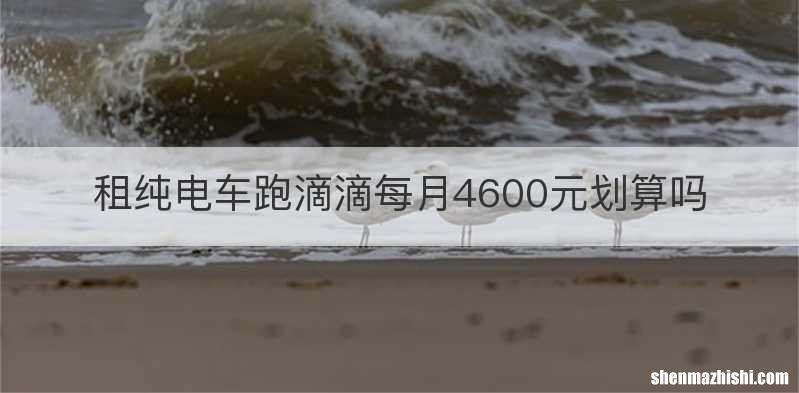 租纯电车跑滴滴每月4600元划算吗