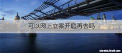 可以网上立案开庭再去吗