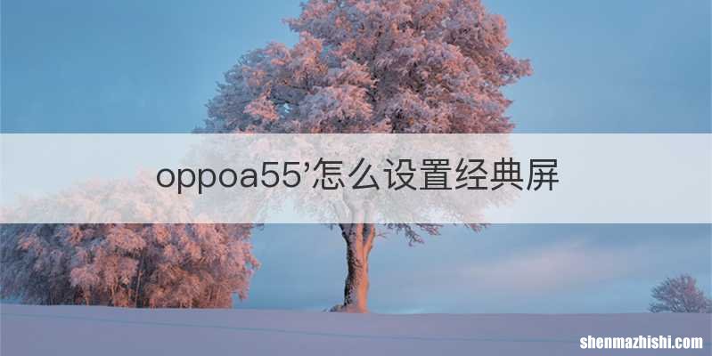 oppoa55'怎么设置经典屏