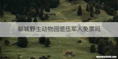 聊城野生动物园退伍军人免票吗