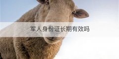 军人身份证长期有效吗
