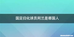 国足归化球员阿兰是哪国人
