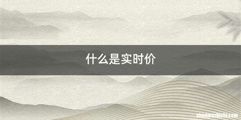 什么是实时价