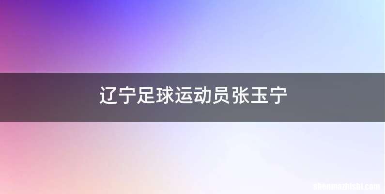辽宁足球运动员张玉宁