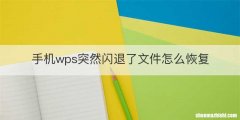 手机wps突然闪退了文件怎么恢复