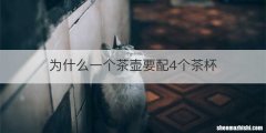 为什么一个茶壶要配4个茶杯
