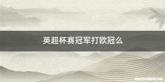 英超杯赛冠军打欧冠么