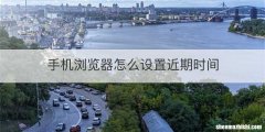 手机浏览器怎么设置近期时间