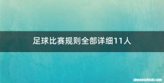 足球比赛规则全部详细11人