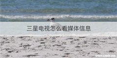三星电视怎么看媒体信息