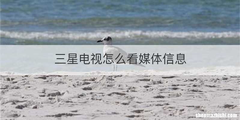 三星电视怎么看媒体信息
