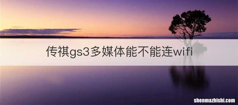 传祺gs3多媒体能不能连wifi