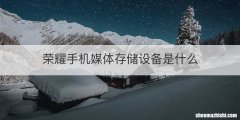 荣耀手机媒体存储设备是什么