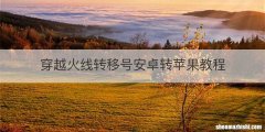 穿越火线转移号安卓转苹果教程