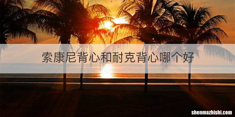 索康尼背心和耐克背心哪个好