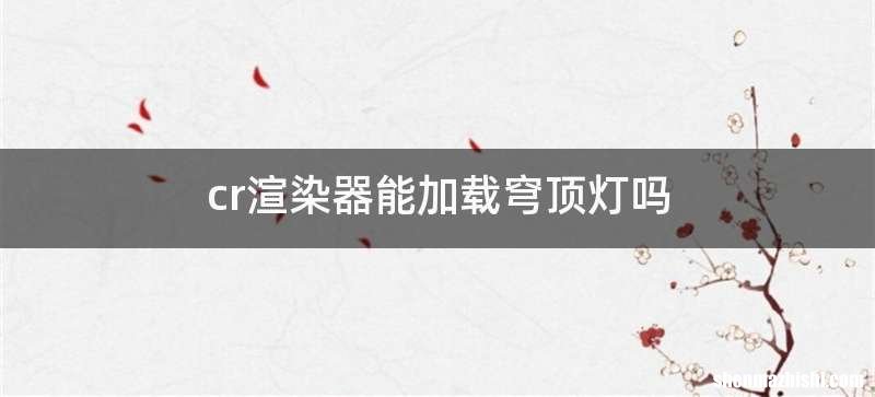 cr渲染器能加载穹顶灯吗