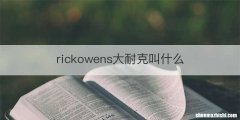 rickowens大耐克叫什么