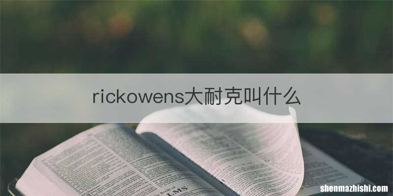 rickowens大耐克叫什么