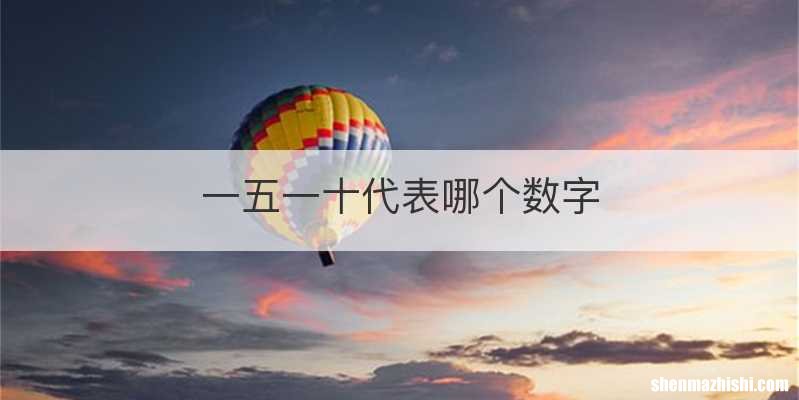 一五一十代表哪个数字