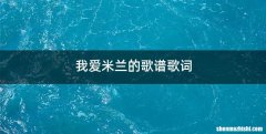 我爱米兰的歌谱歌词