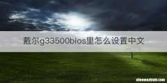 戴尔g33500bios里怎么设置中文