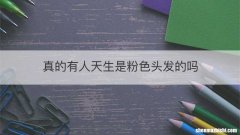 真的有人天生是粉色头发的吗