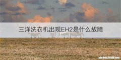 三洋洗衣机出现EH2是什么故障