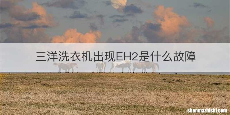 三洋洗衣机出现EH2是什么故障