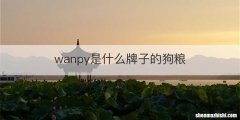 wanpy是什么牌子的狗粮