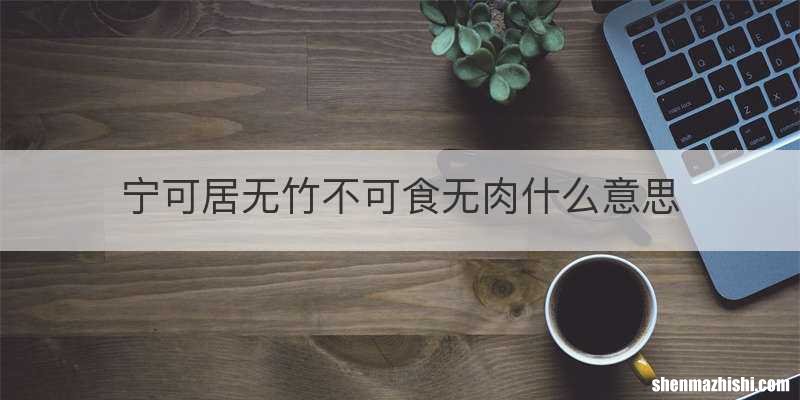 宁可居无竹不可食无肉什么意思