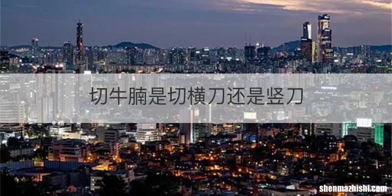 切牛腩是切横刀还是竖刀