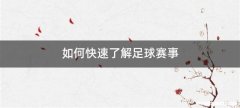如何快速了解足球赛事
