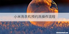 小米洗衣机预约洗操作流程