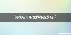 阿根廷今年世界杯首发名单