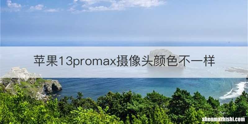 苹果13promax摄像头颜色不一样