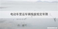 电动车营运车辆报废规定年限