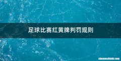 足球比赛红黄牌判罚规则