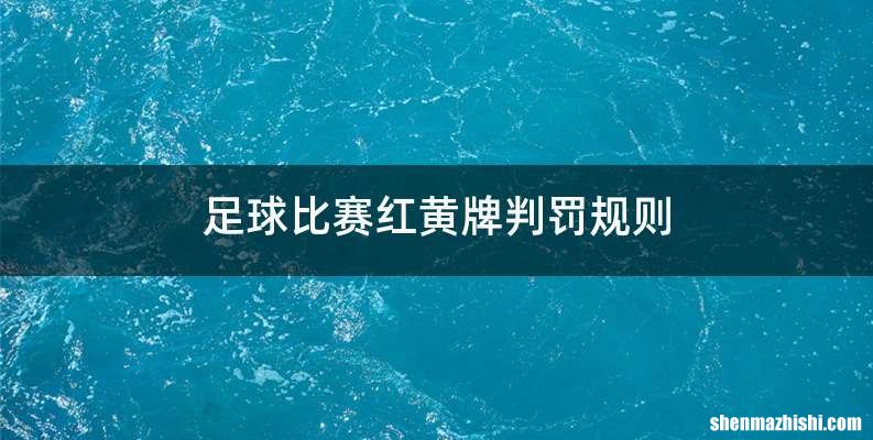 足球比赛红黄牌判罚规则