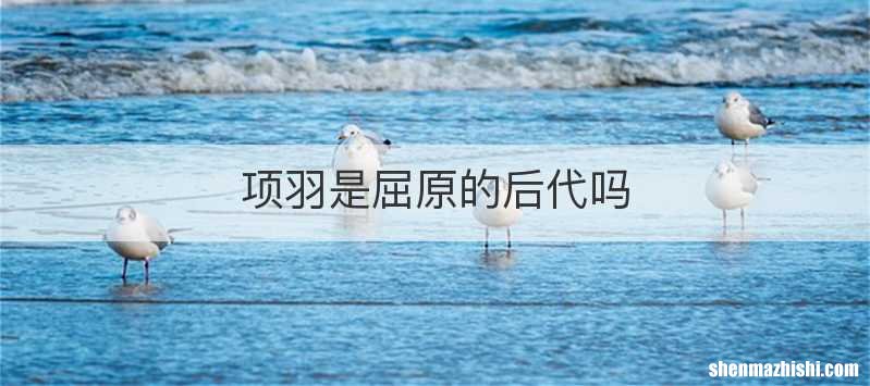 项羽是屈原的后代吗