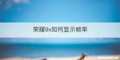 荣耀9x如何显示帧率