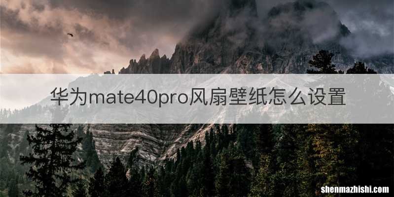 华为mate40pro风扇壁纸怎么设置